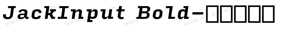 JackInput Bold字体转换